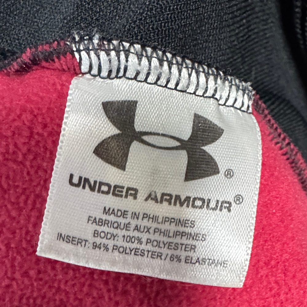 Under Armour Women's Red Fleece Jacket Sz M - Picture 5 of 6